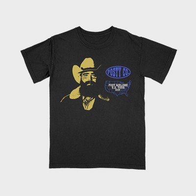 Women's Post Malone Tour Short Sleeve Graphic T-Shirt - Black