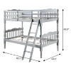 NicBex Twin Over Twin Bunk Bed with Safety Guardrail,Loft Bed with Built-in Ladder and Converts to 2 Beds,Noise Reduced Bunk Beds for Bedroom - 3 of 4