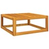 vidaXL Patio Footrest with Green Cushion Solid Wood Acacia - 3 of 4