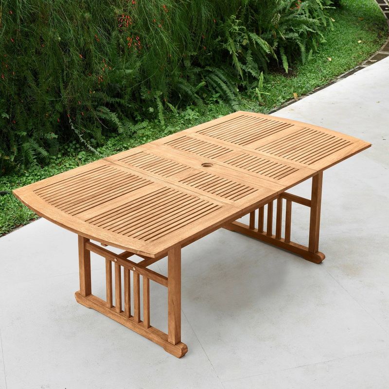 Auburn Outdoor Teak Wood Extendable Rectangle Dining Table - Cambridge Casual, 1 of 7