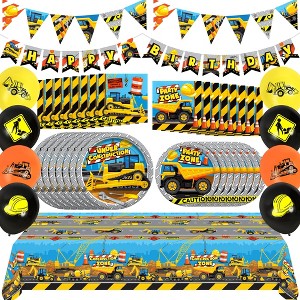 Treasures Gifted Construction Party Supplies Complete Set for 16 Guests - 1 of 1