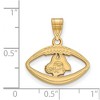 Black Bow Jewelry 14k Yellow Gold Plated Sterling Silver East Carolina Pirates NCAA Pendant - 2 of 3