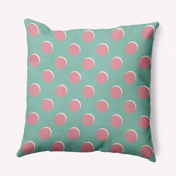 16"x16" Spring Polka Dots Square Throw Pillow Spring Green - e by design