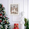 SEVOBAL Wall Art Three Snowman Pals Christmas Holiday Framed Decor for Living Room Seasonal Display, White, 14"*1"*18" - 4 of 4