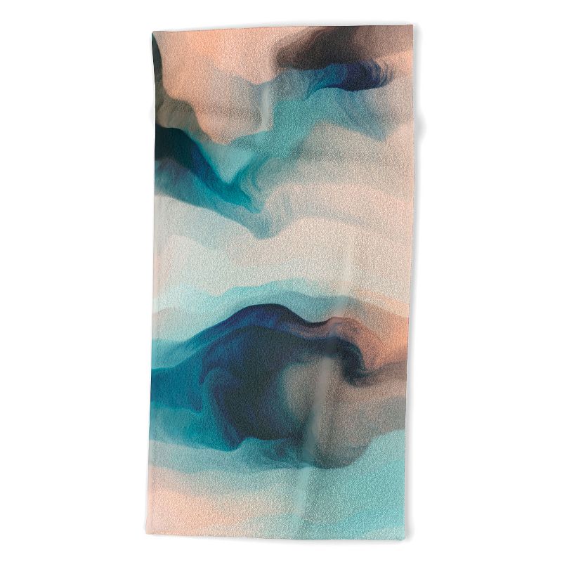 Marta Barragan Camarasa Abstract tidal waves Beach Towel - Deny Designs, 1 of 3