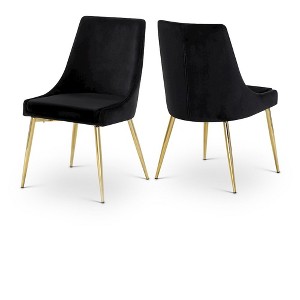 Meridian Furniture,Karina Velvet Dining Chair, Set of 2 - 1 of 4