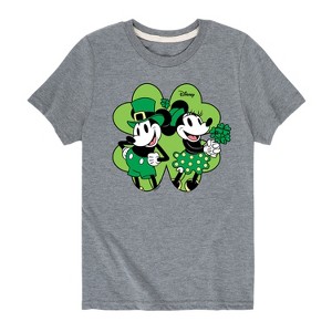 Boys' - Disney - Mickey Minnie Shamrock Short Sleeve Graphic T-Shirt - 1 of 4