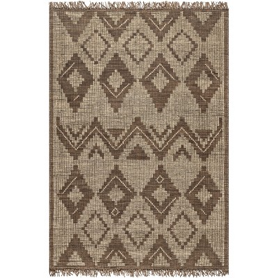 Nuloom Tegan Bohemain Diamond Leather and Jute Indoor Area Rug