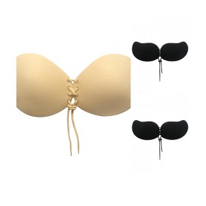 INSPIRE CHIC Women's 3 Packs Strapless Adjustable Silicone Reusable Bras - 1 of 4