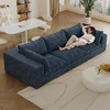 118.2" Corduroy Cloud Feather-filled Straight Sectional Sofa with Deep Seat, Double-Layer Design, Removable Cushions, No Assembly, and DIY Combination - 3 of 4