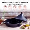 Alva Nori Enameled Cast Iron Tagine Pot 3 Qt Nonstick Moroccan Pot, Non Toxic Dutch Oven, Compatible with All Stovetops, Oven Safe & Induction Safe - 4 of 4