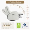 Spruce & Spring Triple Motor Leather Power Swivel Recliner with Adjustable Lumbar - 3 of 4