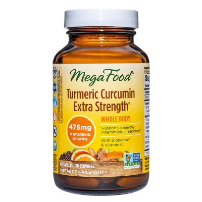 MegaFood Turmeric Strength Whole Body Vegan Tablets - 60ct