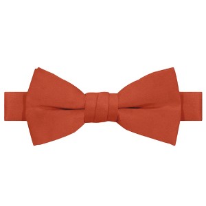 Jacob Alexander Young Boys' Solid Color Pre-Tied Adjustable Banded Bow Tie - 1 of 4