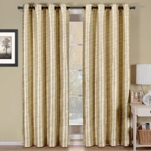 Egyptian Linens Geneva Lined Energy Saving Black-Out Grommet Curtain Panel Single - 1 of 4