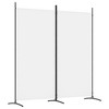 vidaXL 2-Panel Room Divider White 68.9"x70.9" Fabric - 2 of 4
