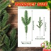 60 Pcs Christmas Floral Picks Artificial Holly Red Berry Twig Stem Pine Snowy Cone Branches Garland Bulk - 3 of 4