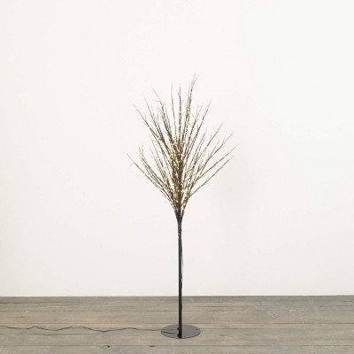 5'1" Sullivans Christmas Lit Black Outdoor Tree, Indoor Christmas Decor