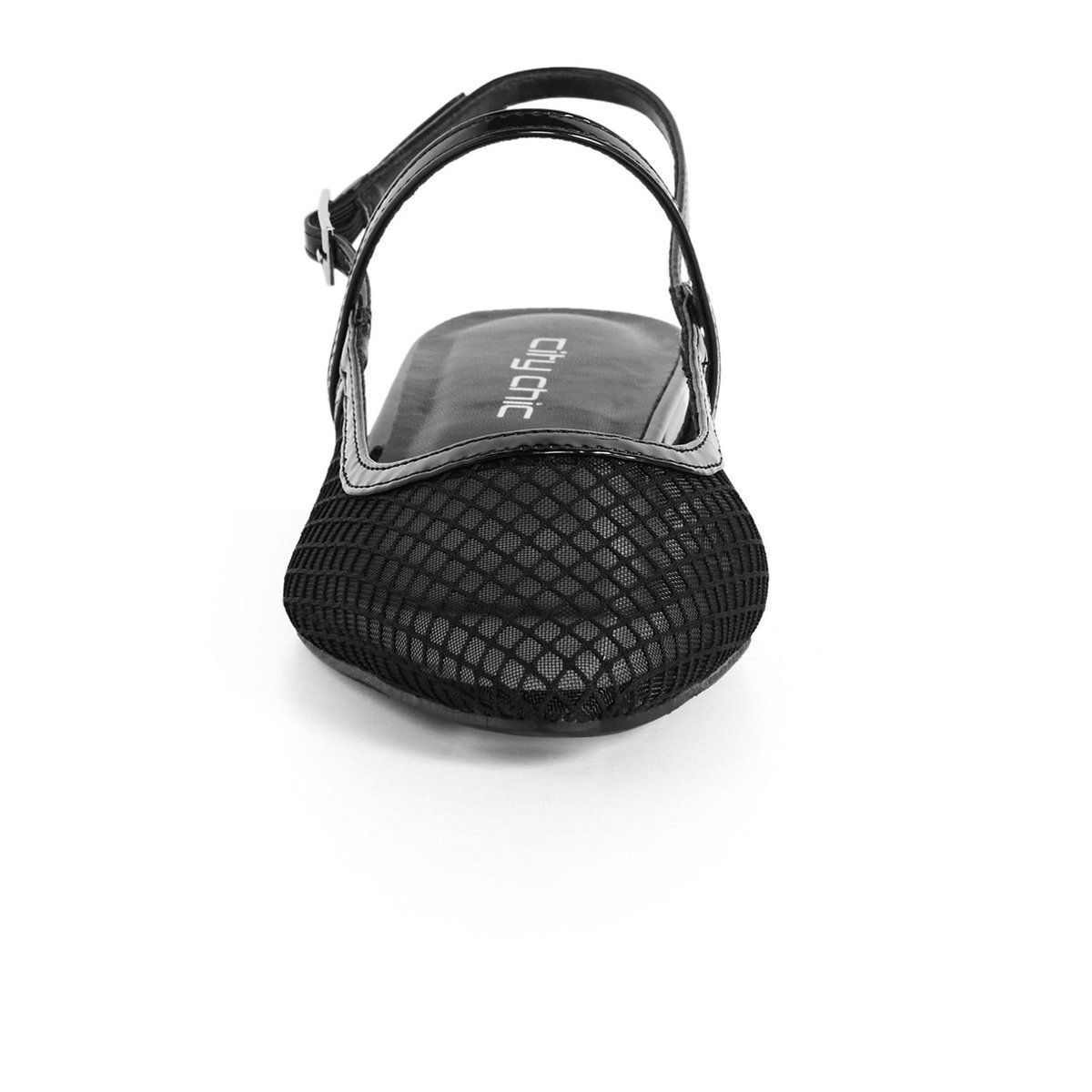 Обувь City Chic | Women's Plus Size WIDE FIT Lily Mesh Flat - black - 9W — фото 5