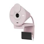 Logitech Brio 300 Rose Noise-Reducing Mic and 1080P Webcam with Shutter