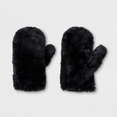 Women's Faux Fur Mittens – Wild Fable 