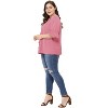 Agnes Orinda Women's Ruffle Smocked Short Sleeve V Neck Casual Summer Blouses - 4 of 4