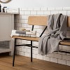 Wood & Steel Accent Bench - Hearth & Hand™ with Magnolia - image 2 of 4