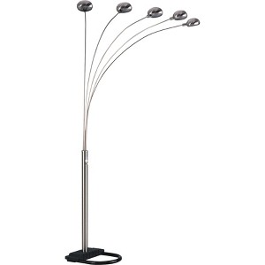 84"H SILVER 5-HEAD CAP STYLE FLOOR LAMP (1PC/CTN) (2.24/33.97) - 1 of 1