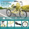 Docred Folding Tricycles, 7 Speed, 20 24 26 Inch 3 Wheel Folding Bikes with Low Step-Through, Foldable Tricycle for Outdoor travel - 2 of 4