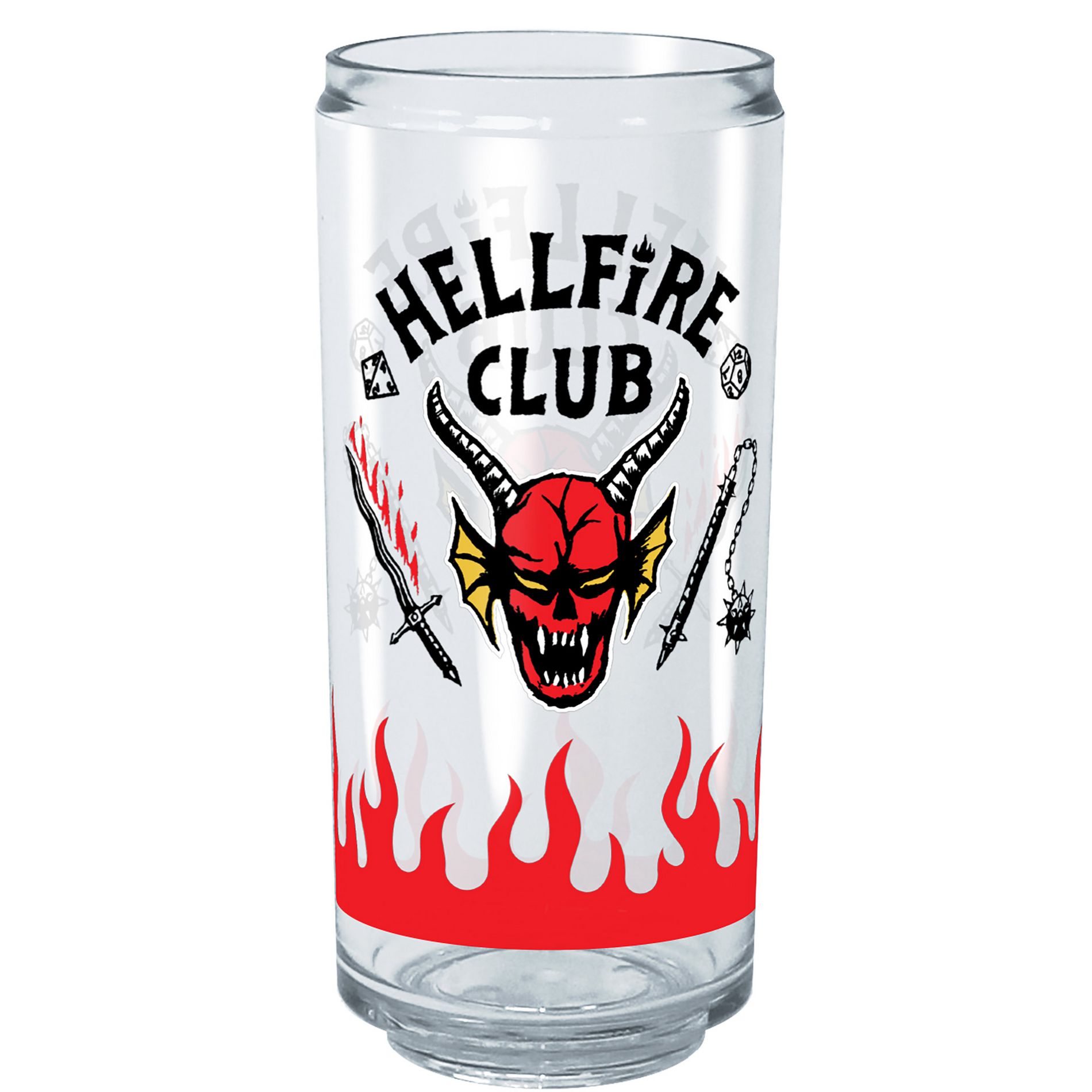 Stranger Things Hellfire Club Demon Head  Tritan Can Shaped Drinking Cup - Clear - 16 oz.