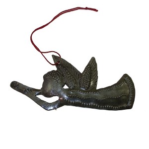 Slickblue Handmade Steel Angel Decoration – 2"x4" Lightweight Holiday Ornament with Hanging Loop - 1 of 3