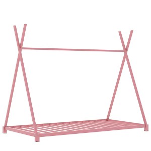 YOOCOZZ Twin Size Metal House Platform Bed with Triangle Structure - 1 of 4