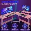 BestMassage 50 Inch L-Shaped Gaming Desk Computer Desk Office Desk with Large Monitor Stand Corner PC Gaming Desk for Home Office - 3 of 4