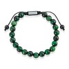 Crucible Men's Green Tiger's Eye Stone Bead Adjustable Bracelet (8mm) - 2 of 4