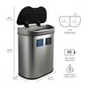 SEVOBAL Indoor Trash Cans Bigacc 18 Gallon Kitchen Trash Can with Touch-Free Motion Sensor Stainless-Steel Garbage Can, Silvery, 21.3"*13"*26.4" - 4 of 4