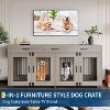 homfan Dog Crate for 2 Dogs, 71'' XXL Indoor Dog Kennel with 3 Drawers and Removable Room Divider - 3 of 4