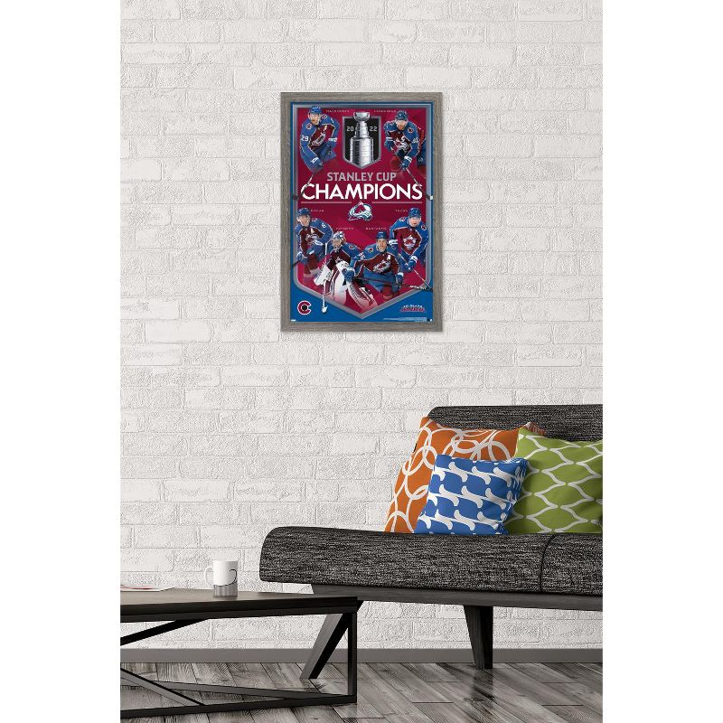 Trends International NHL Colorado Avalanche - 2022 Stanley Cup Champions Framed Wall Poster Prints, 2 of 7