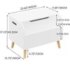 Vynxaria White Kids Toy Storage Organizer with Front Bookshelf and Flip-Top Lid - 4 of 4