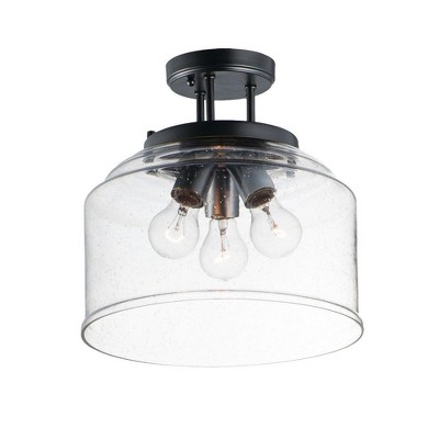 Maxim Lighting Acadia 3 - Light Semi-Flush Mount in  Black