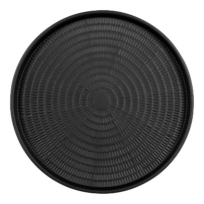 Mahdavi 28'' Round Black Metal Foldable Coffee Table