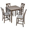 NicBex Dining Room Table Set for 4 Morden Square Dining Table with MDF Tabletop, 4 X-Shaped Backrest Chairs for Dining Room - 4 of 4