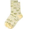Memoi Women's Daisy Pointelle Crew Socks - 3 of 3