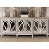 Naples 6 Door Mirrored Cabinet Natural - StyleCraft: Traditional Style, Fretwork, Adjustable Shelves, No Assembly Required - 3 of 4