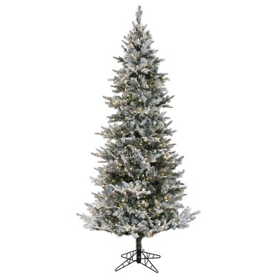 Vickerman Slim Flocked Kiana Pine Artificial Christmas Tree