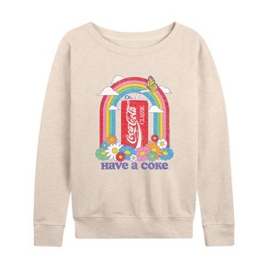 Women's - Coca-Cola - Have A Coke Rainbow Lightweight French Terry Slouchy - 1 of 4