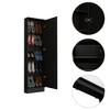TiramisuBest Xl Shoe Rack, Mirror, Five Interior Shelves, Single Door Cabinet,Black - 3 of 4