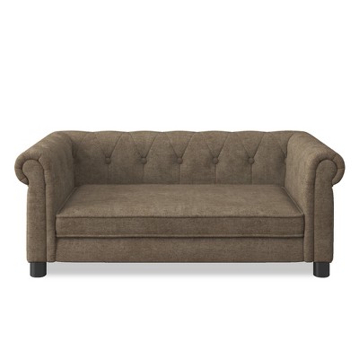 OUTSUPPLY Modern Dog Sofa Bed, Washable Linen Pet Bed for Small & Medium Dogs & Cats with Comfortable Padding
