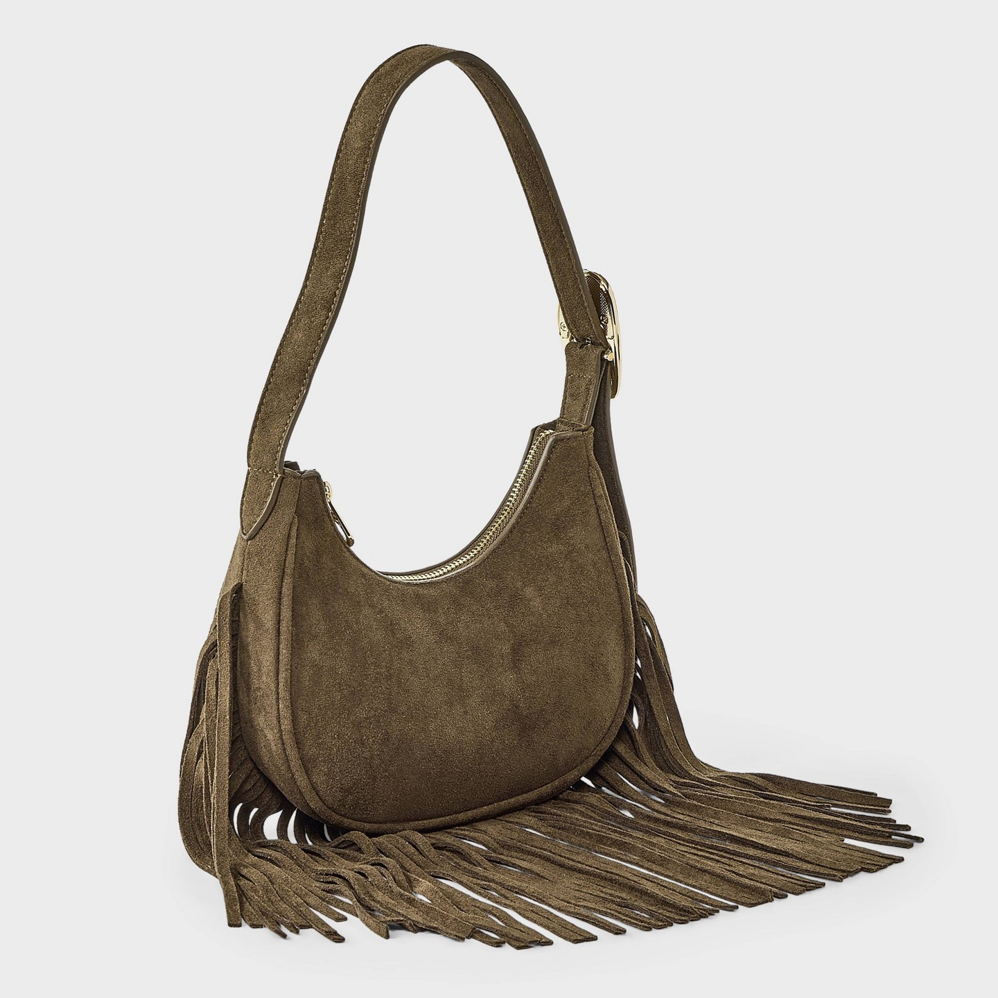 Сумка Universal Thread Western Faux Suede Fringe Shoulder Purse, цвет: Коричневый — фото 3