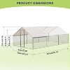COZONY Large Walk-In Chicken Coop with Run, Outdoor Metal Poultry Cage with Cover for Yard, Secure Chicken Run for Chickens, Ducks & Birds - 2 of 4