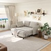L Shaped Sectional Sofa with Storage Chaise, Comfy Deep Seat Couch with Plush Backrest Pillows, Modern Comfortable Chenille Sofa for Living Room - 3 of 4